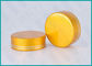 A parte superior de alumínio alinhada ouro do parafuso de Matt tampa 38/410 para recipientes de produtos dos cuidados médicos
