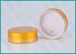 A parte superior de alumínio alinhada ouro do parafuso de Matt tampa 38/410 para recipientes de produtos dos cuidados médicos