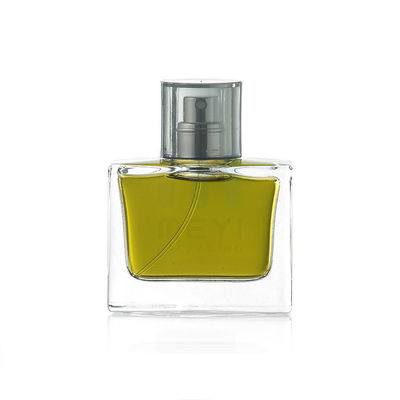 Garrafa de perfume de vidro que empacota com logotipo e fechamento plástico