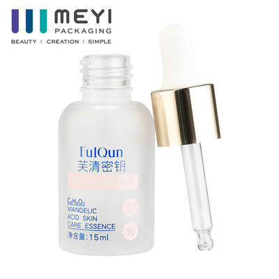 Botão de gotas de óleo de vidro impresso em tela 15 ml Cosmético de ombro plano